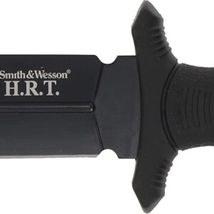 Smith & Wesson 10.5 in High Carbon SS Fixed Blade Knife with 5.5 in False Edge Blade for Outdoor Tactical Survival and EDC, Black