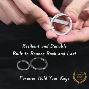 Imentha Titanium Key Rings - 3 Pieces in 3 Sizes for Keychains and Carabiners - Durable, Versatile, and Ideal for Everyday Use