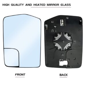 Driver Left Side Heated Mirror Replacement for 2011 2012 2013 2014 Ford F150 Blind Spot Mirror Glass - Side View Heated Convex Mirror Glass with Rear Holder BL3Z-17K707-E