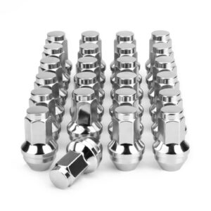 glorider M14x2.0 Lug Nuts for 2000-2014 F-150, 24pcs Solid One-Piece 14x2 Lug Nuts, OEM Factory Style LugNut Compatible with 2000-2014 Ford F150, Replacement for #4L3Z1012A #7L1Z1012A