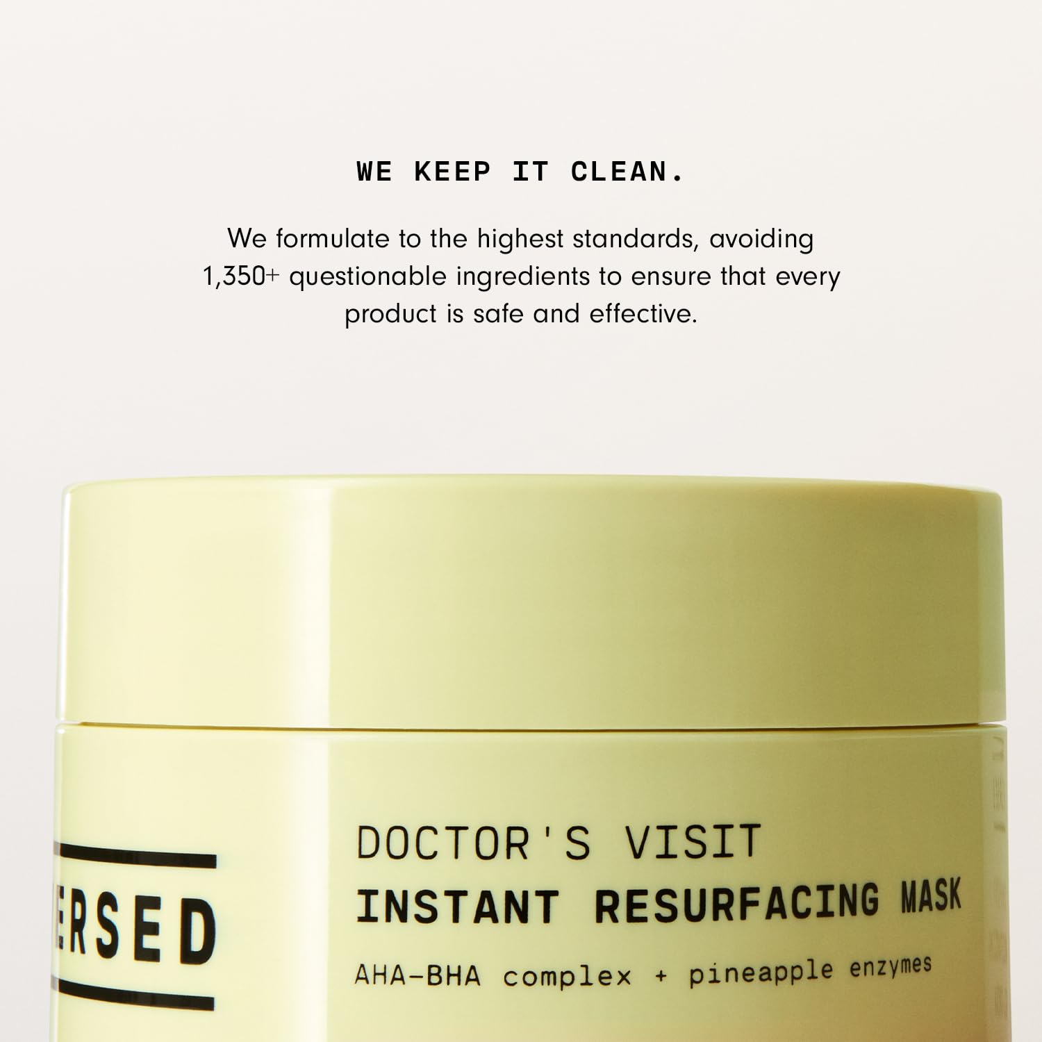 Versed Doctor’s Visit Instant Resurfacing Face Mask - AHA, BHA and Enzyme Exfoliating Mask Helps Reduce Hyperpigmentation - Smooth and Moisturize Skin with Vitamin C - Vegan (1.7 fl oz)