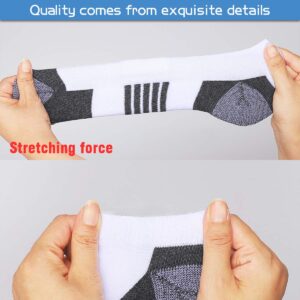 COOVAN 10 Pairs Mens Ankle Socks Men 10 Pack Low Cut Comfort Cushion Casual Socks