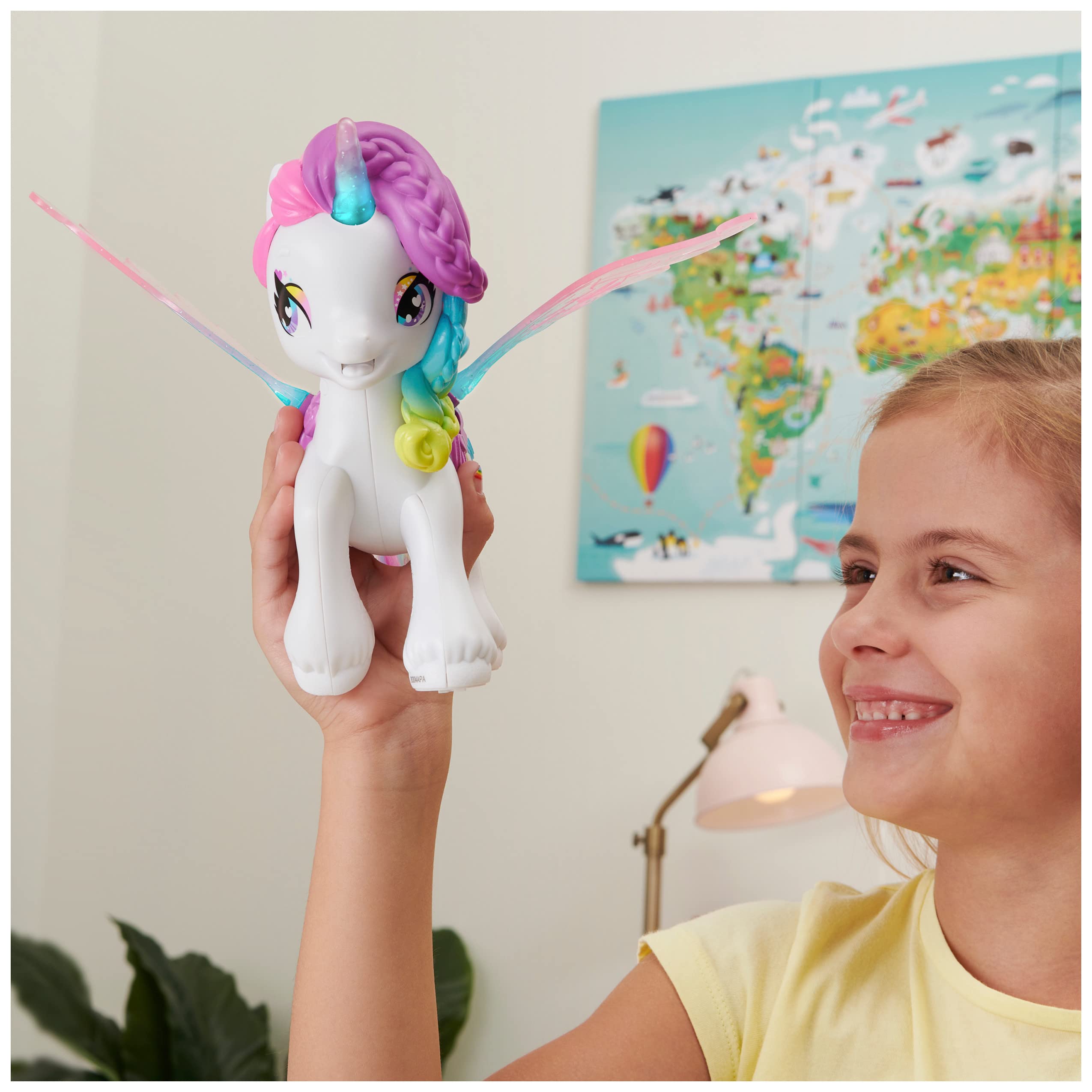 Hatchimals CollEGGtibles, Hatchicorn Unicorn Toy with Flapping Wings, Over 60 Lights & Sounds, 2 Exclusive Babies, Kids Toys for Girls Ages 5 and up