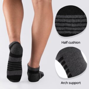 COOVAN 10 Pairs Mens Ankle Socks Men 10 Pack Low Cut Comfort Cushion Casual Socks