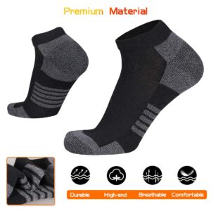 COOVAN 10 Pairs Mens Ankle Socks Men 10 Pack Low Cut Comfort Cushion Casual Socks