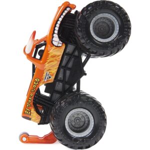 Monster Jam 2021 Spin Master 1:64 Diecast Monster Truck with Wheelie Bar: Retro Rebels El Toro Loco Orange