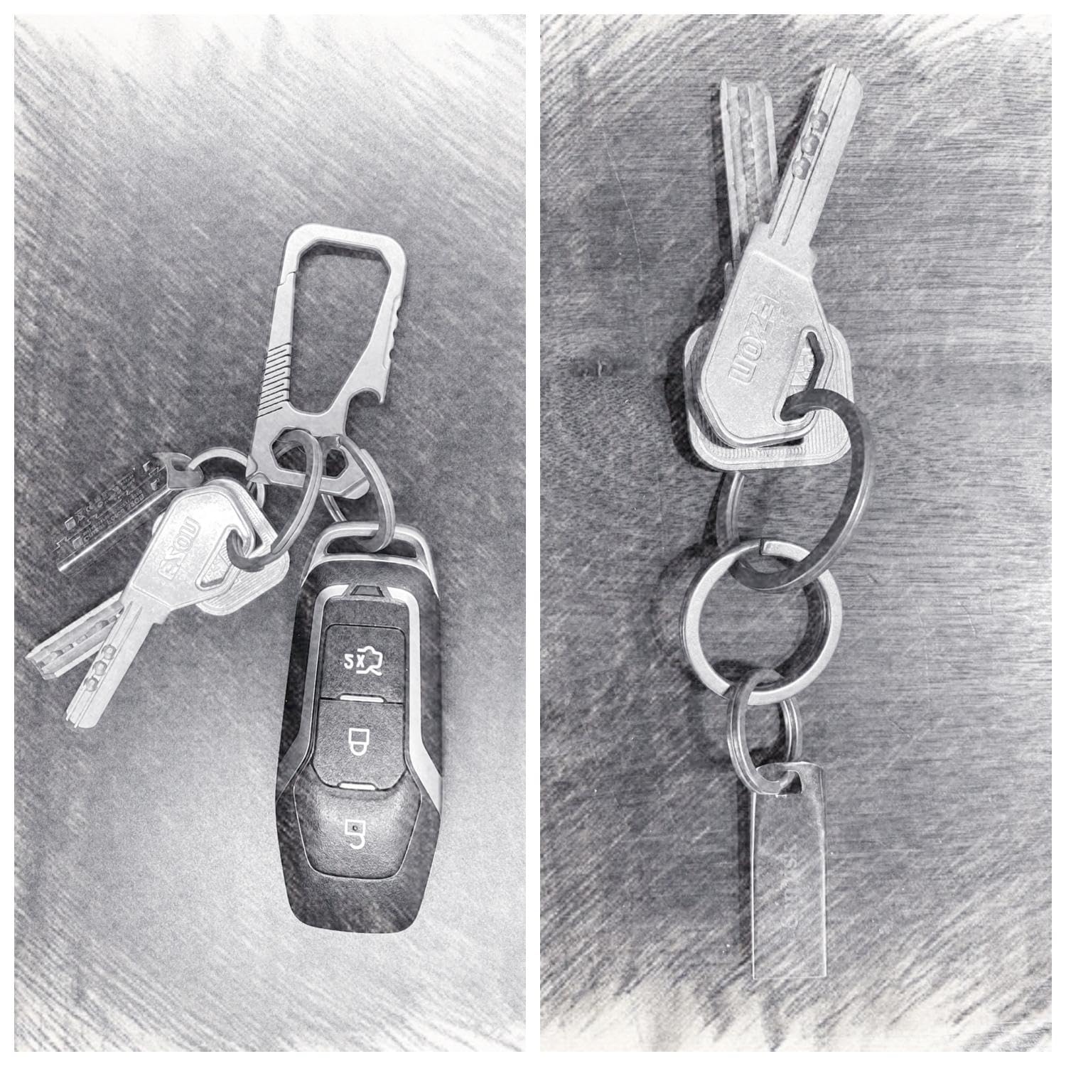 Imentha Titanium Key Rings - 3 Pieces in 3 Sizes for Keychains and Carabiners - Durable, Versatile, and Ideal for Everyday Use