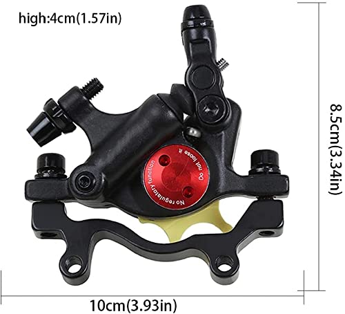 1 Pair Front & Rear HB-100 MTB Bike Hydraulic Disc Brake Calipers Aluminum Alloy Mountain Bike Road Bicycle Line Pulling Brake Clamp (Color : Black, Size : Front+Rear)