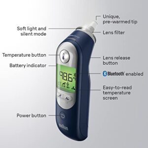 Braun ThermoScan 7 Digital Ear Thermometer, Family Care App Compatible, Age Precision Technology, Color-Coded Digital Display, Baby and Infant Friendly, No. 1 Brand Recommended by Pediatricians