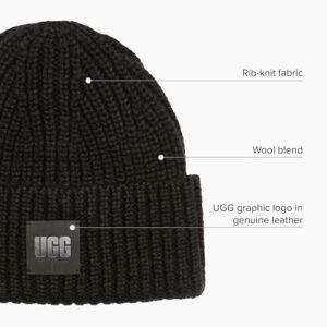 UGG Men's Chunky Rib Beanie, Black, One Size