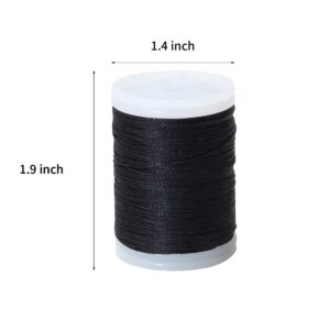 SOPOGER Archery Bowstring Serving Thread Jig 131 yard/120m Durable Nylon Bow Serving String Thread for Compound/Recurve Bow Tying Peep Sight Nock… (Black)