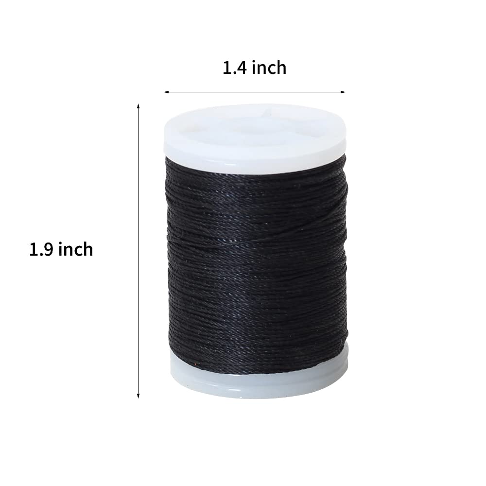 SOPOGER Archery Bowstring Serving Thread Jig 131 yard/120m Durable Nylon Bow Serving String Thread for Compound/Recurve Bow Tying Peep Sight Nock… (Black)