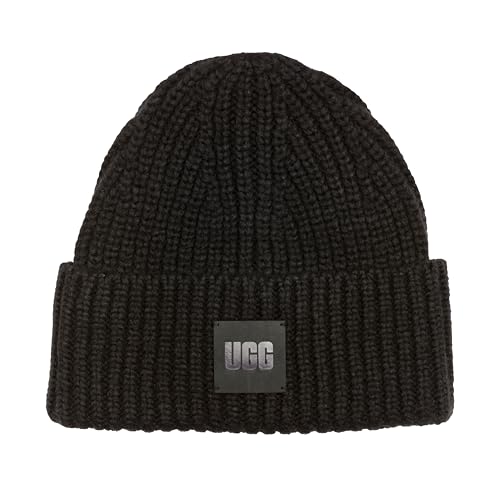 UGG Men's Chunky Rib Beanie, Black, One Size