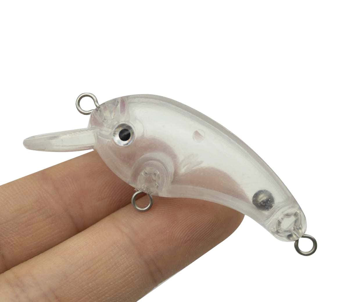 Free Eye 20PCS Unpainted Fishing Blanks Crankbait 5.5cm 3.72g topwater Artificial Bait Fishing Lures Blank Minnowbait Hard unpainted Artificial Bait Bodies DIY Fishing Tackle Spoons