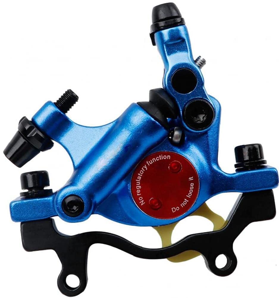 1 Pair Front & Rear HB-100 MTB Bike Hydraulic Disc Brake Calipers Aluminum Alloy Mountain Bike Road Bicycle Line Pulling Brake Clamp (Color : Blue, Size : Front+Rear)