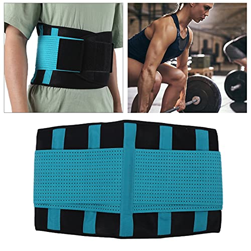 Shanrya Lower Back Pain Relief, Back Brace Comfortable Good Air Permeability Skin Friendly for Home for Prevent Back Injuries(Lake Blue)