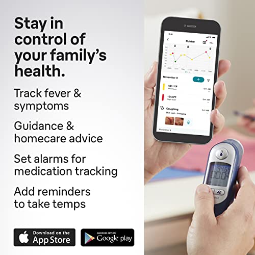 Braun ThermoScan 7 Digital Ear Thermometer, Family Care App Compatible, Age Precision Technology, Color-Coded Digital Display, Baby and Infant Friendly, No. 1 Brand Recommended by Pediatricians