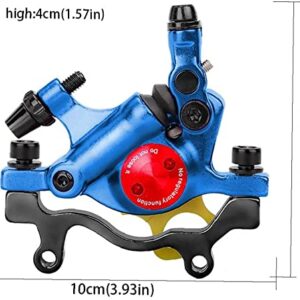 1 Pair Front & Rear HB-100 MTB Bike Hydraulic Disc Brake Calipers Aluminum Alloy Mountain Bike Road Bicycle Line Pulling Brake Clamp (Color : Blue, Size : Front+Rear)