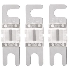 Mini ANL 80 Amp Fuses for Automotive Marine Audio Video System Electronics Fuse 3 Pack (80A)