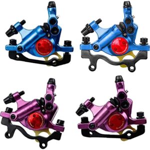 1 Pair Front & Rear HB-100 MTB Bike Hydraulic Disc Brake Calipers Aluminum Alloy Mountain Bike Road Bicycle Line Pulling Brake Clamp (Color : Black, Size : Front+Rear)