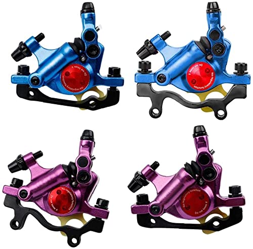 1 Pair Front & Rear HB-100 MTB Bike Hydraulic Disc Brake Calipers Aluminum Alloy Mountain Bike Road Bicycle Line Pulling Brake Clamp (Color : Black, Size : Front+Rear)