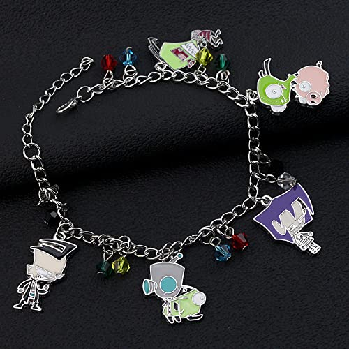 KANGSHUN Cosplay Jewelry Anime Cartoon Invade ZIM Charm bracelet Gifts for Girl Woman Men Cartoon Charm Bracelets（B070）