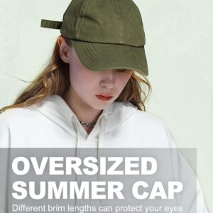 Zylioo Oversize XXL Baseball Caps,Large Dad Hats for Big Heads 23.5"-25.5",Adjustable Soft Walking Cap