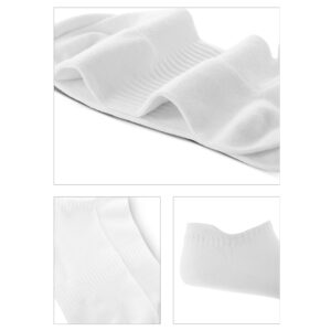 BONISTO Cotton Ankle Socks - 6 Pairs Mens Athletic Low Cut Socks - Soft Sneaker Socks (Medium, White)