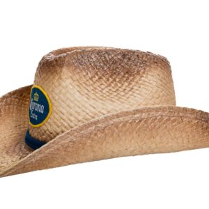 Men's Corona Extra Straw Beach Cowboy Hat with Curved Brim Tan