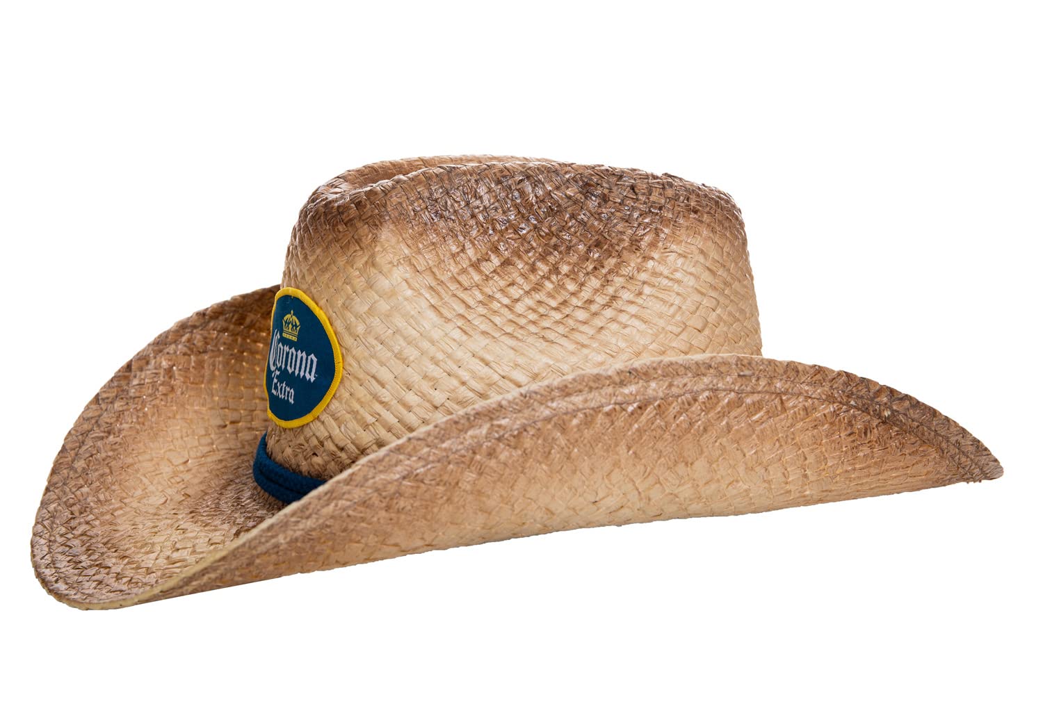 Men's Corona Extra Straw Beach Cowboy Hat with Curved Brim Tan