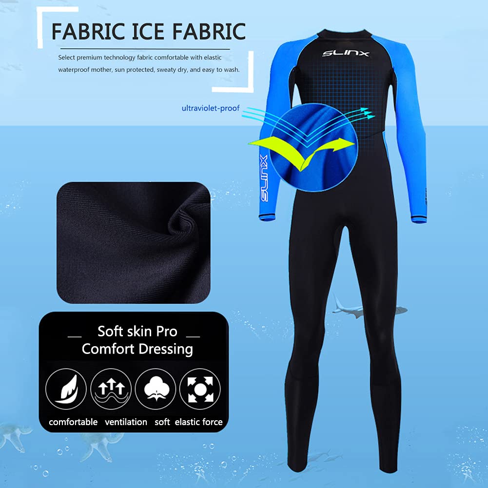 RZJZGZ Full Body Dive Wetsuit 3mm Thermal Long Sleeve Neoprene Wetsuits (Medium)