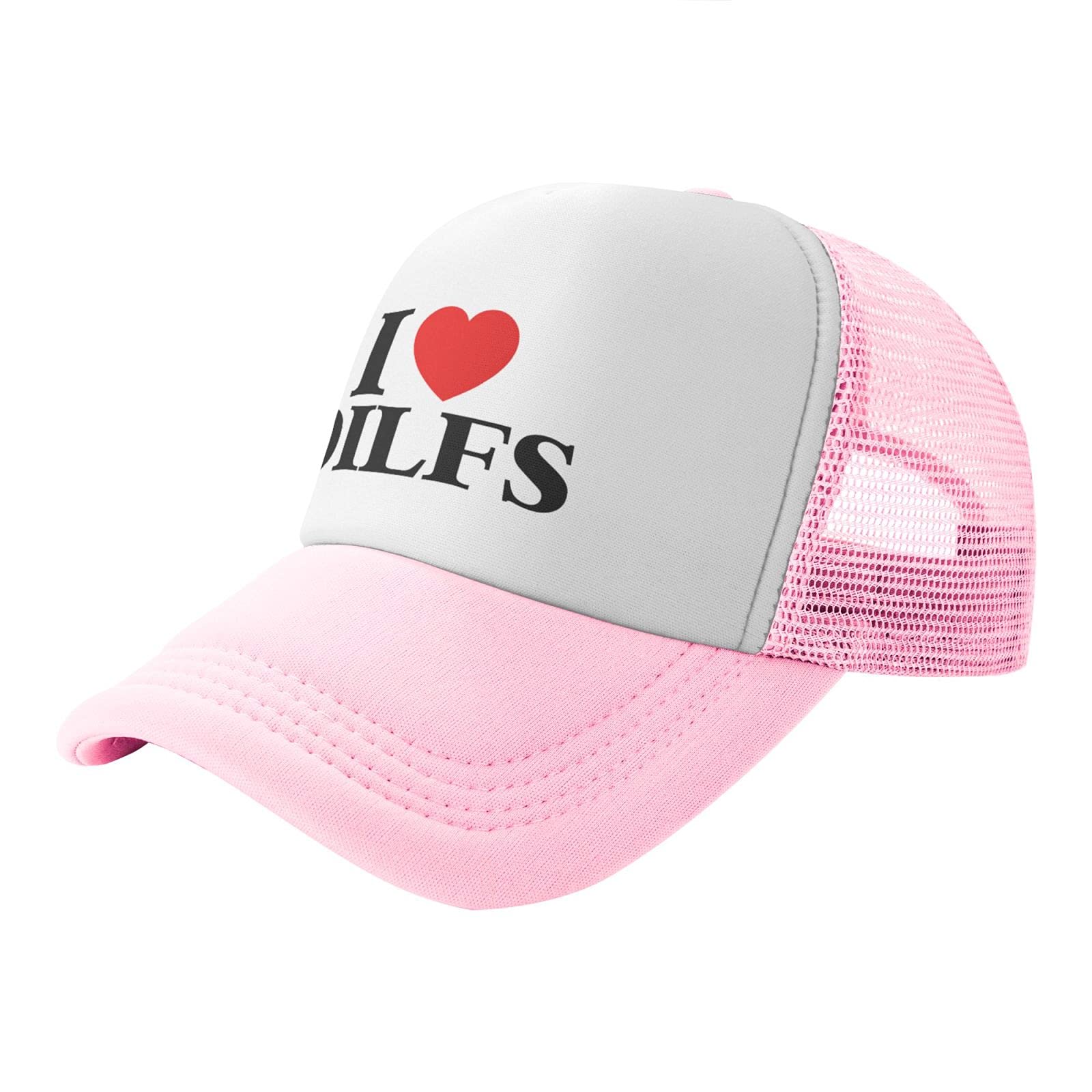 Trucker Hat Sports Baseball Cap Casual Adjustable Size Hip-Hop Unisex Pink