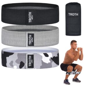 TROTH Resistance Bands Set - Resistance Band Women, Booty Exercise Band, Resistance Bands Set Men, Home Gym Strength Training Equipment, Fitness Accessories for Pilates, Squat, Yoga & Pull Up Workout