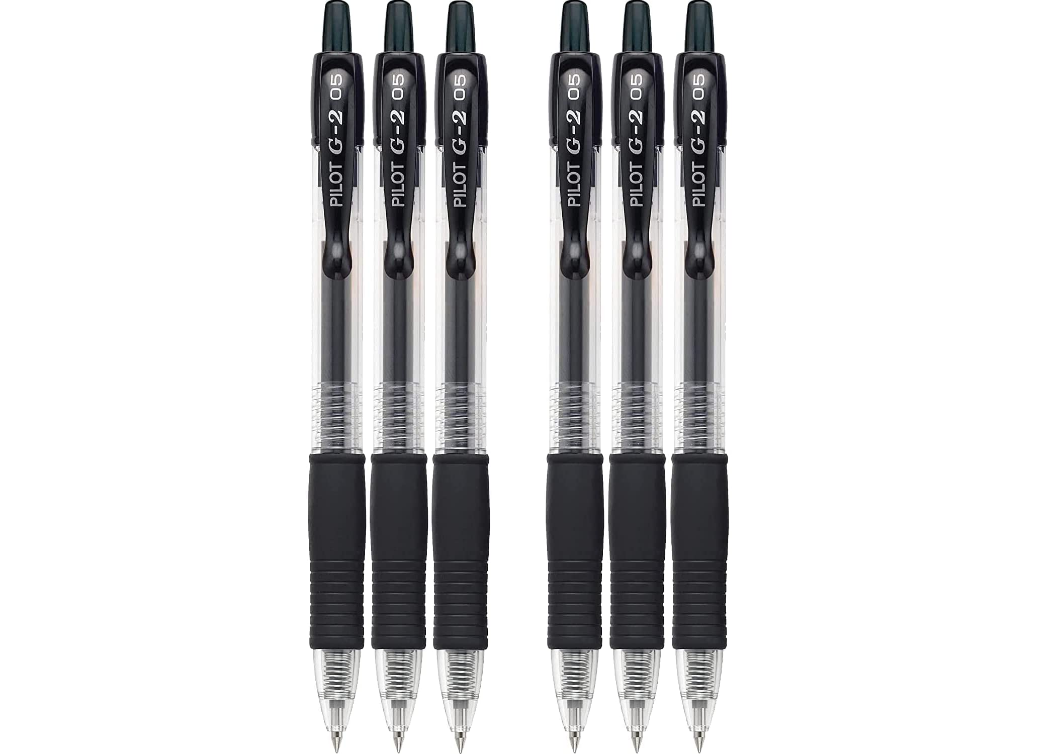 PILOT G2 Premium Refillable & Retractable Rolling Ball Gel Pens, Extra Fine Point, Black Ink, 6 pack