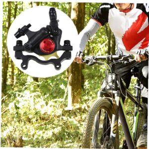 1 Pair Front & Rear HB-100 MTB Bike Hydraulic Disc Brake Calipers Aluminum Alloy Mountain Bike Road Bicycle Line Pulling Brake Clamp (Color : Black, Size : Front+Rear)