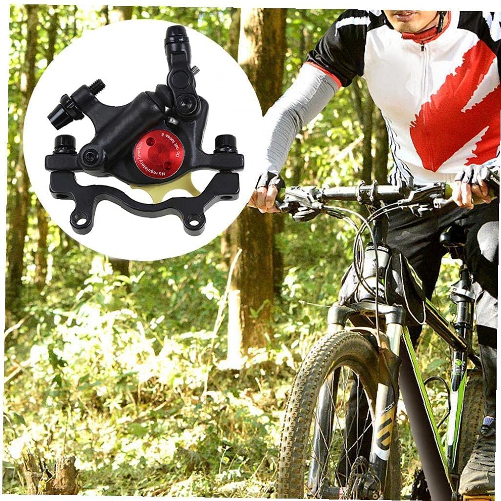 1 Pair Front & Rear HB-100 MTB Bike Hydraulic Disc Brake Calipers Aluminum Alloy Mountain Bike Road Bicycle Line Pulling Brake Clamp (Color : Black, Size : Front+Rear)