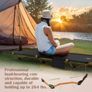 G2 GO2GETHER Foldable 4lbs Camping Cot, Durable Travel Tent Cot, Ultralight for Backpacking, Summer Hiking, Mountaineering, Easy to use for Woman & Man, Comes with Storage Bag