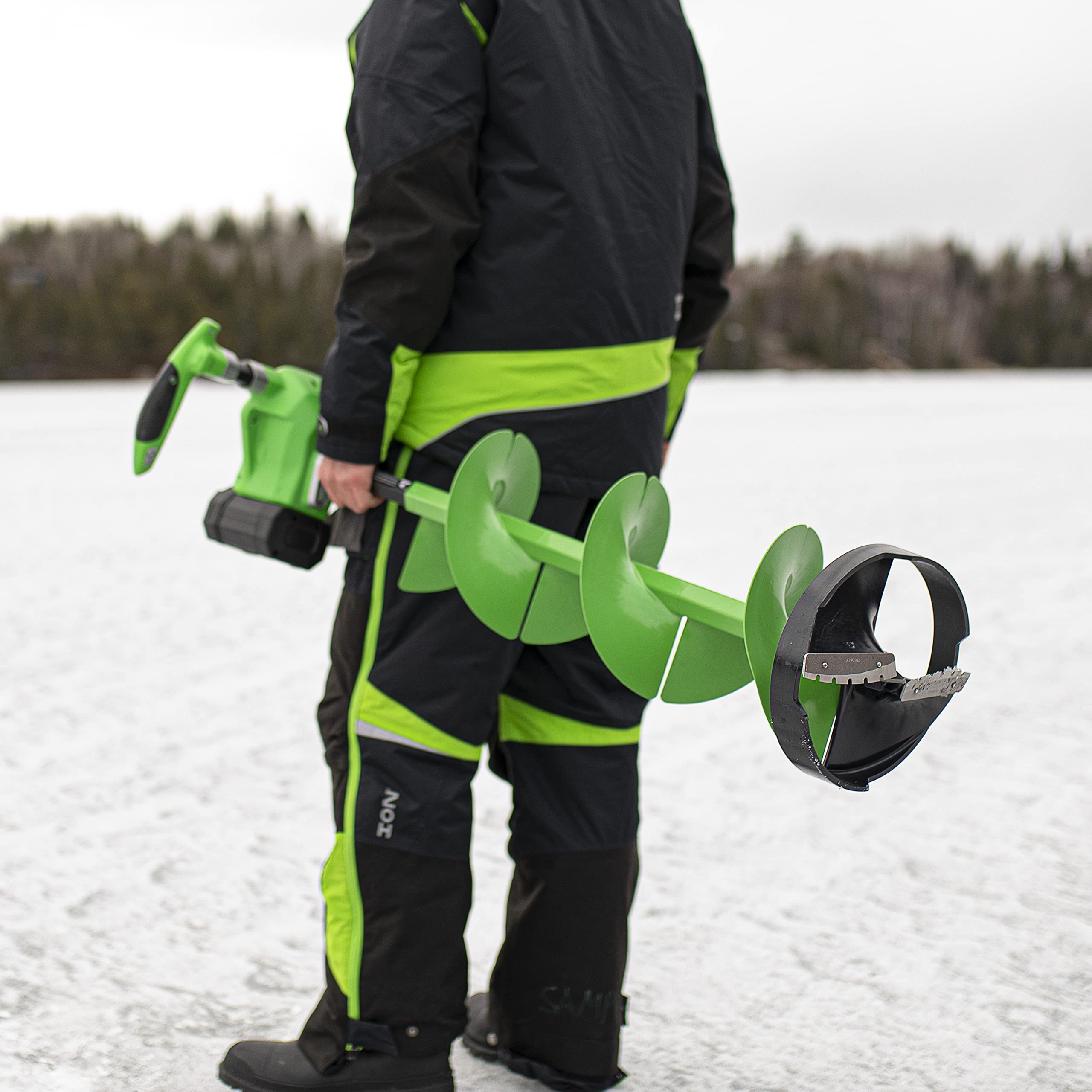 Ion G2 10" Electric Power Ice Fishing Auger with Two High Performance 4Ah 40V MAX Gen 2 Lithium Batteries