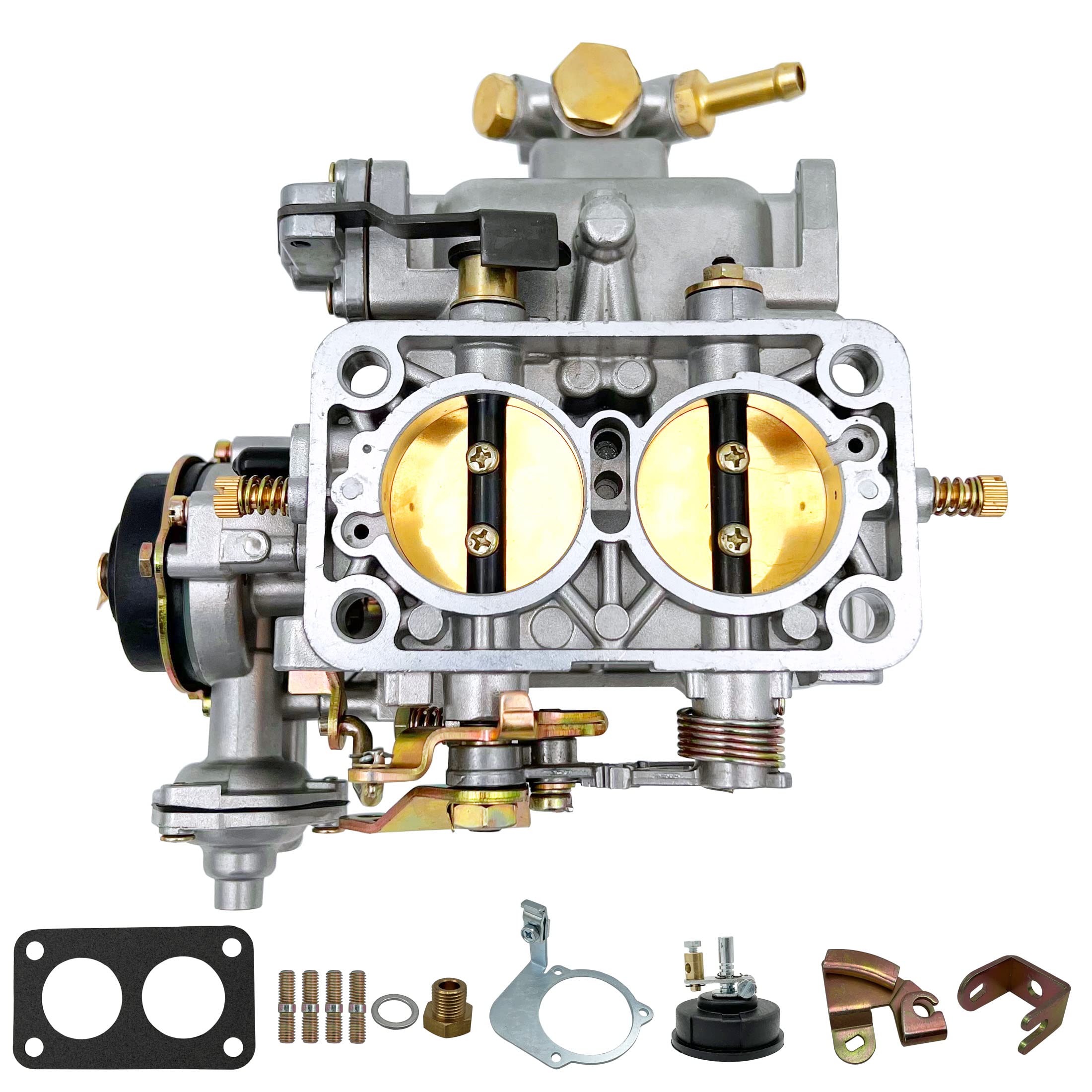 NENKUTEN New Carburetor 2 Barrel for Weber 38/38, Carb 38x38 Fits for Fiat Renault Ford VW Jeep Dodge Toyota Pickup for BMW Daewoo Mitsubishi 4 Cylinder Electric Choke, Replace 19830.202 DGES 390CFM