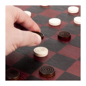 Spin Master 6061068 Wood Chess, Checkers, and Backgammon Board Game Set