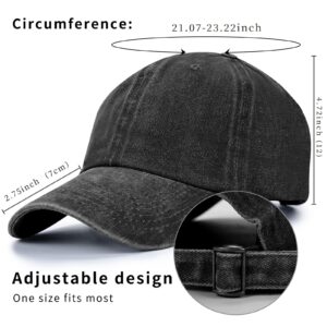 3 Pack Unisex Vintage Washed Distressed Baseball-Cap,Retro Adjustable Dad Hats,Baseball Hat for Men Women