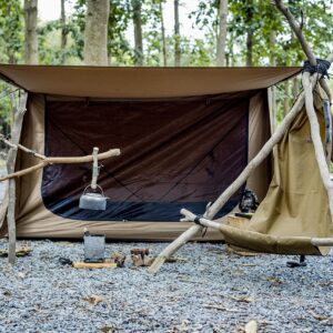 OneTigris Bushcraft Mat, Heavy Duty Tripod Chair Cloth, 500D Cordura Nylon Tent Door Mat, 50" x 26"