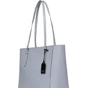 Kate Spade New York Schuyler Medium Leather Tote Shoulder Bag in Brushed Steel