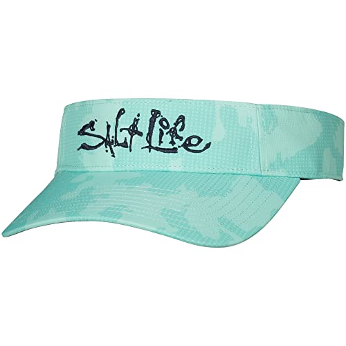 Salt Life Mens Camox Visor Hat, Aruba Blue, One Size US