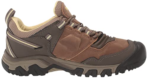 KEEN Women's Ridge Flex Low Height Waterproof Hiking Boots, Safari/Custard, 8