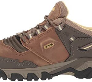 KEEN Women's Ridge Flex Low Height Waterproof Hiking Boots, Safari/Custard, 8