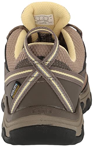 KEEN Women's Ridge Flex Low Height Waterproof Hiking Boots, Safari/Custard, 8