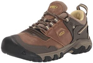 keen women's ridge flex low height waterproof hiking boots, safari/custard, 8