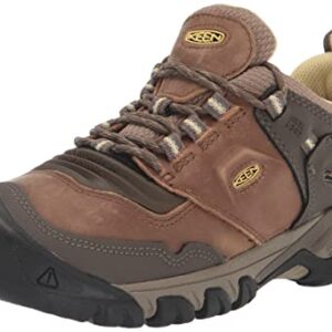 KEEN Women's Ridge Flex Low Height Waterproof Hiking Boots, Safari/Custard, 8