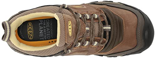 KEEN Women's Ridge Flex Low Height Waterproof Hiking Boots, Safari/Custard, 8